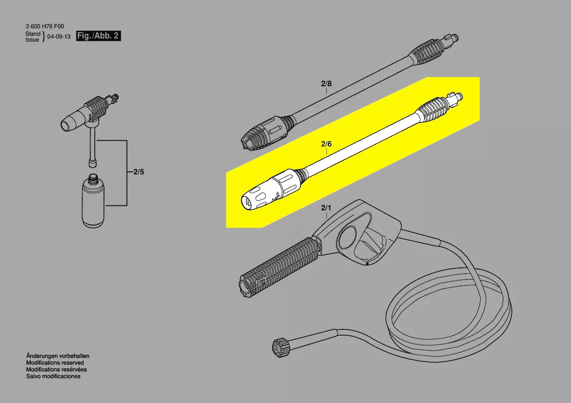 lance + buse jet éventail réf. F 016 F03 391 Bosch